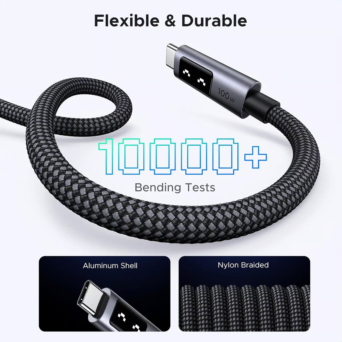 UGREEN 35512 Uno 100W USB C to USB C Charger Cable (2 Meter) Fast Charging 5A Type C to C Cable Compatible with MacBook Pro M3/Air, iPad Pro 2024/Air 5, iPhone 17/16/15 Pro Max, Galaxy S26/S25 Ultra, Pixel 9